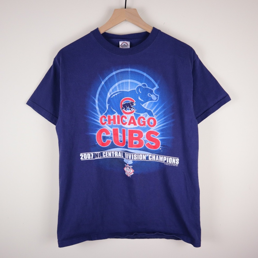 2007 Chicago Cubs MLB Central Division Champions Shirt Adult‎ Medium 19.5x26.5